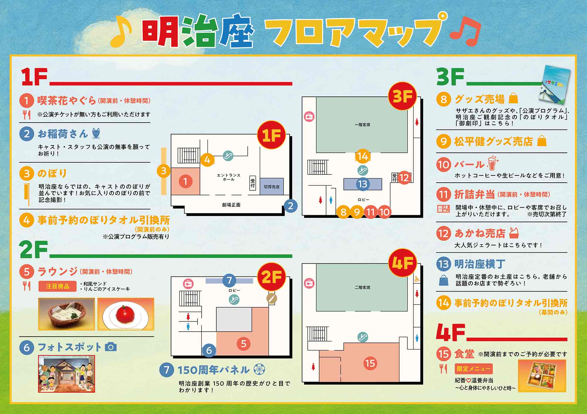 東京 明治座 場内MAP